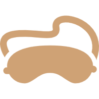 EYLUME heated eye mask apply icon featuring eye mask outline symbolising comfort and a perfect fit during use.