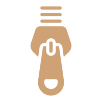 EYLUME heated eye mask insert icon with zipper representing secure placement of the heated pouch inside the mask.