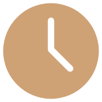 EYLUME heated eye mask relax icon with clock symbol representing 10 to 15 minutes of calming warmth and relaxation.