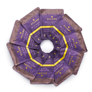 EYLUME Renew self heating eye mask lavender 10 pack of individually wrapped warming eye masks infused with lavender