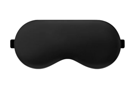 Generic heated eye mask used for comparison, showing basic materials and limited functionality versus the EYLUME Calm Heated Eye Mask
