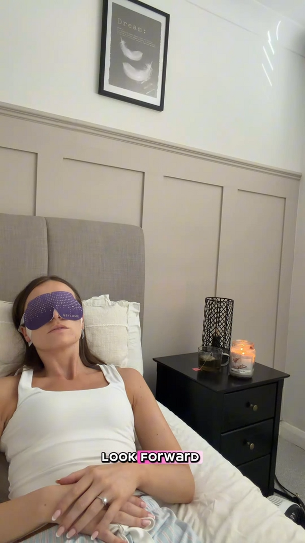 UGC video showing the EYLUME Renew Lavender Self-Heating Eye Mask for relaxation, self-care, and everyday moments of calm.