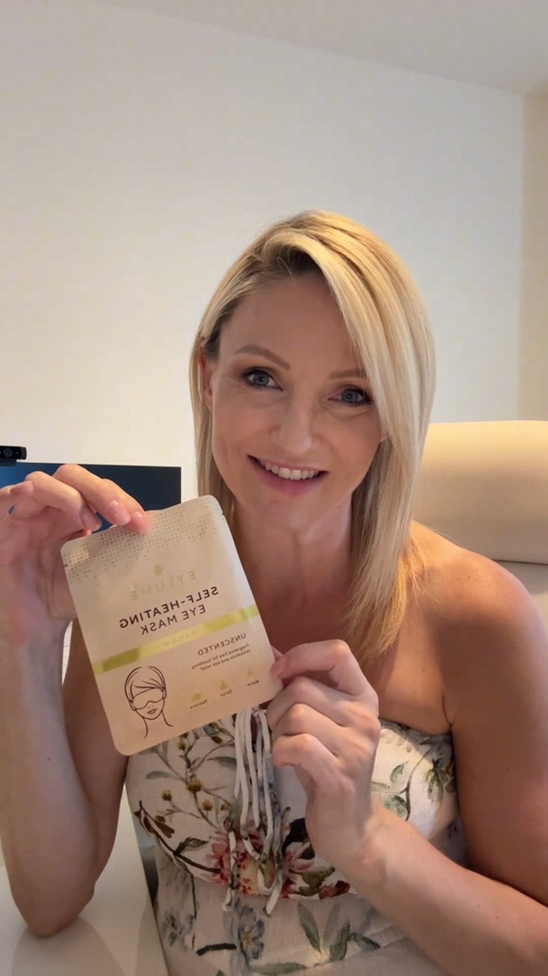 UGC video showing the EYLUME Renew Self-Heating Eye Mask helping soothe tired, strained eyes after long days spent on screens.